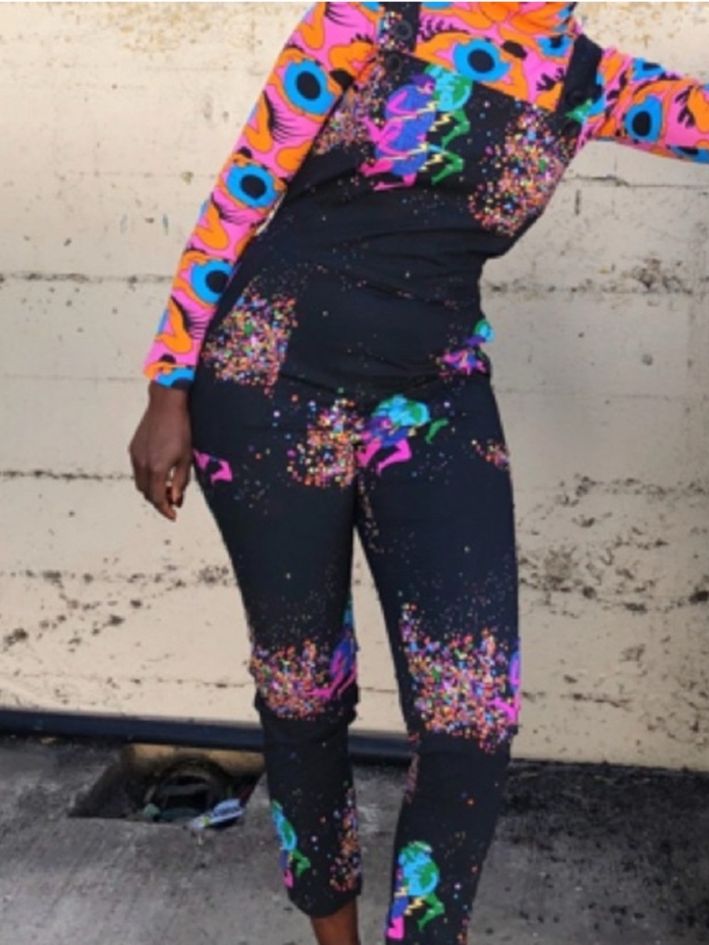 Nooworks • Cotton Overalls in Cosmic Ladies print • Size S